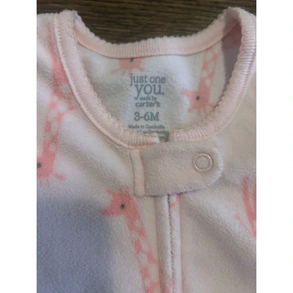 Carter's Hudson Baby Fleece Sleep Sack‎ Bundle Giraffe Dog Cloud Pink White 0-6M
